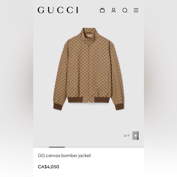 Gucci Reversible Canvas monogram Jacket - Picture 10 of 10